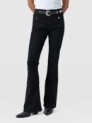 Bowie Stretch Flare Jeans - Jet Black