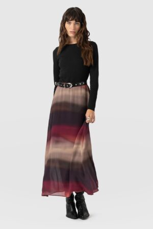 Etta Contrast Dress - Purple Gradient